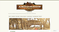 Desktop Screenshot of andersoncreekcabins.com